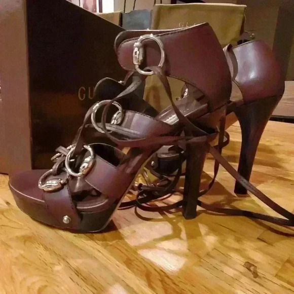 GUCCI Gladiator Platform Heels/Sandals - Picture 1 of 10